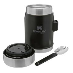 Stanley Klasik Paslanmaz Çelik Yemek Termosu Kaşıklı 0,40 LT - Matte Black Pebble