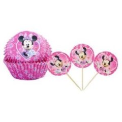 Minnie Mouse Cupcake Kabı Ve Kürdan 24 Lü Takımı