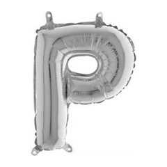 P Harfi Gümüş Rengi Folyo Balon 40 ınc 100 cm