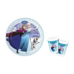 Frozen Elsa Tabak ve Bardak Karton 8'li  8+8 adet