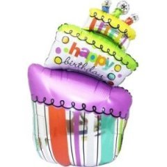 Pastalı Happy Birthday Folyo Balon - 02