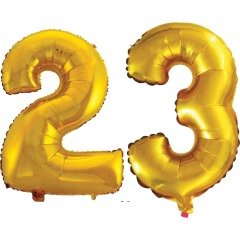 23 Yaş Sayı Folyo Balon Altın 90 cm