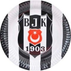 Beşiktaş Temalı 8li Kullan At Karton Parti Tabağı