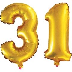 31 Yaş Sayı Folyo Balon Altın 90 cm