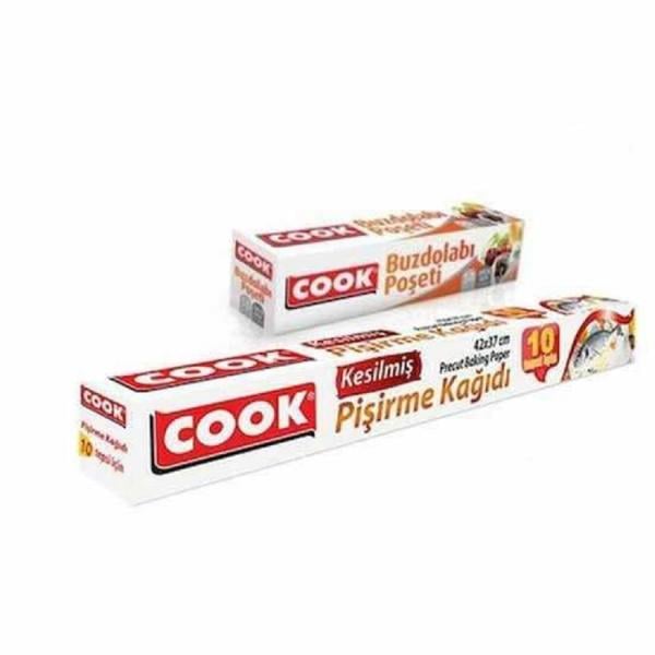 Cook Pişir Sakla 2 Li Set (Kesilmiş Pişirme Kağıdı 10 lu + Orta Boy Buzdolabı Poşeti)