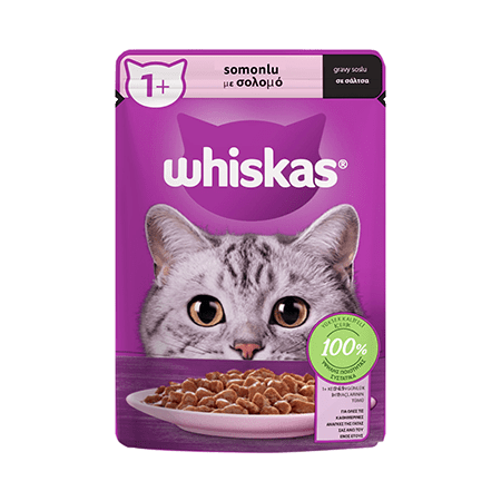 WHISKAS Somonlu Pounch Yaş Mama 85 Gram 28 ADET