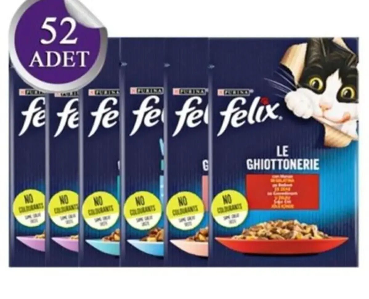 Felix Karışık Yetişkin Kedi Yaş Maması 52 X 85 gr