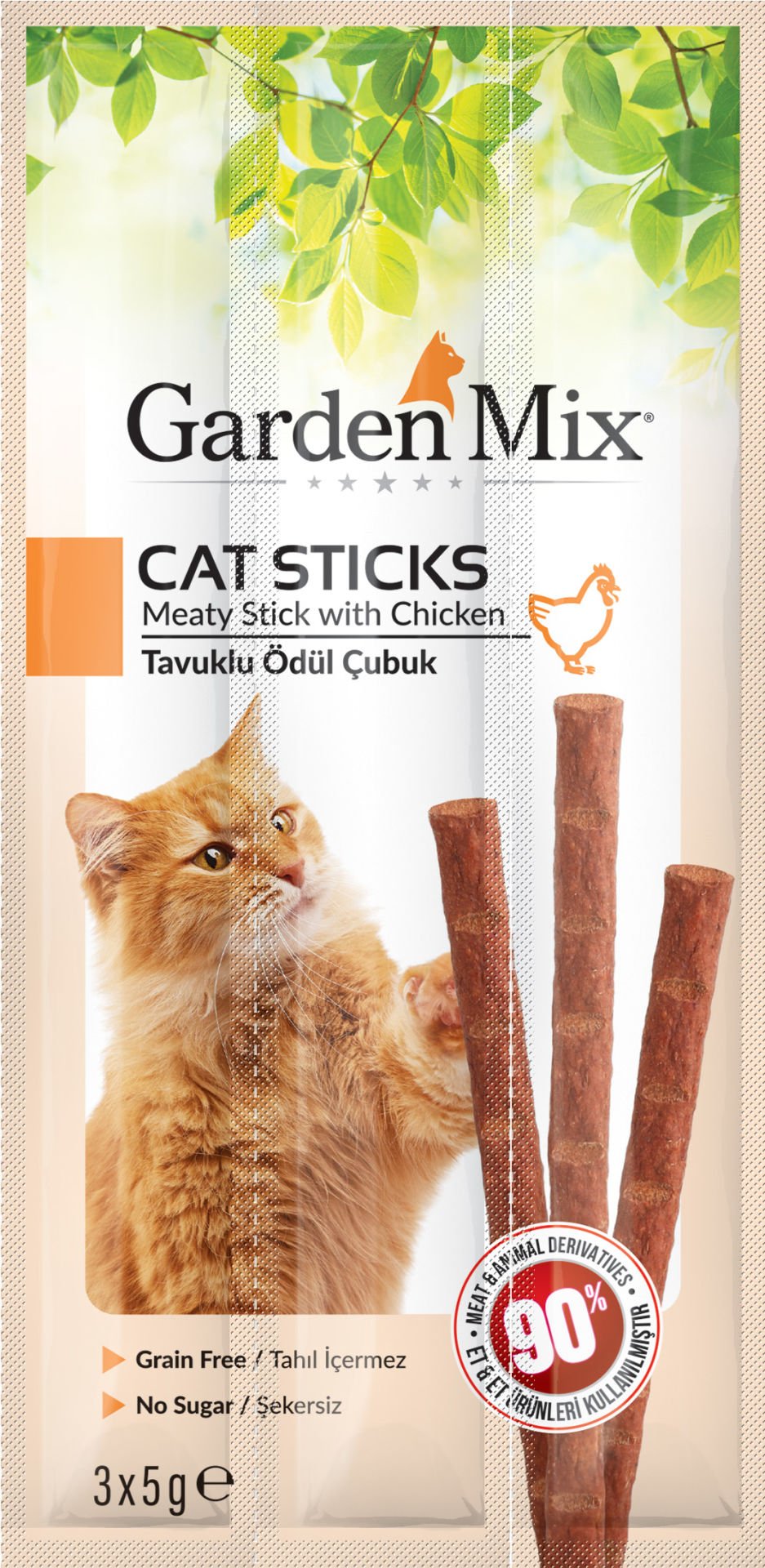 Gardenmix Tavuklu Kedi Stick Ödül 3*5g 