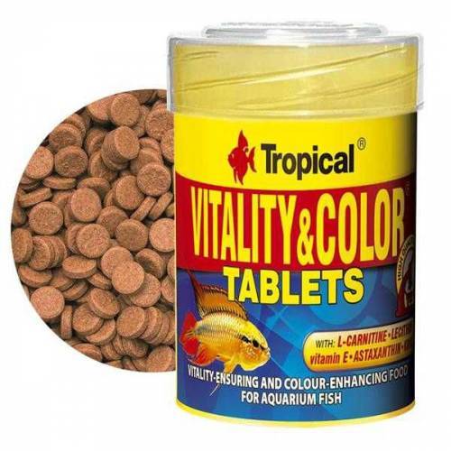 Tropical Vitalıty Color Tablet Balık Yemi 100 adet Kovadan Bölme