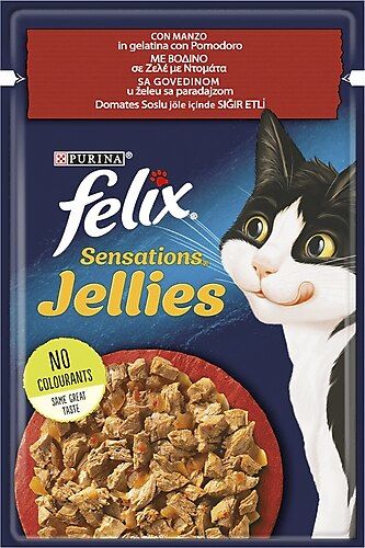 Felix Sensation Sığır Etli & Domatesli Yaş Kedi Maması 85 gr