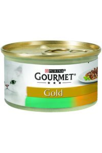 Gourmet Gold Ciğerli Tavşanlı Parça Etli kedi Konservesi 85 Gram