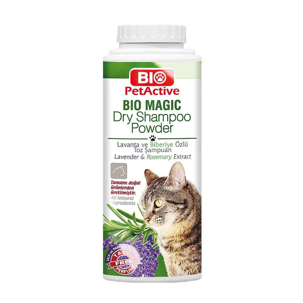 Bio PetAktive Bio-Magic Dry Shampoo Kedi 150Gr Lavanta-Biberiye