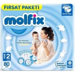 Molfix 2 Numara Bebek Bezi 80 adet Mini