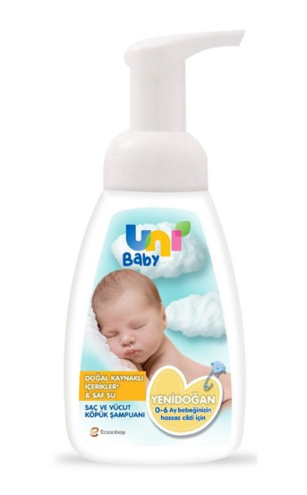 Uni Baby Yenidoğan Saç ve Vücut Şampuanı Köpük Formu 200 ml