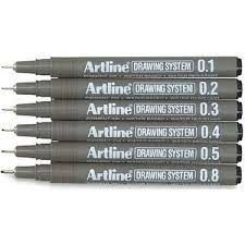 Artline Çizim Kalemi 0.3 MM Siyah EK233