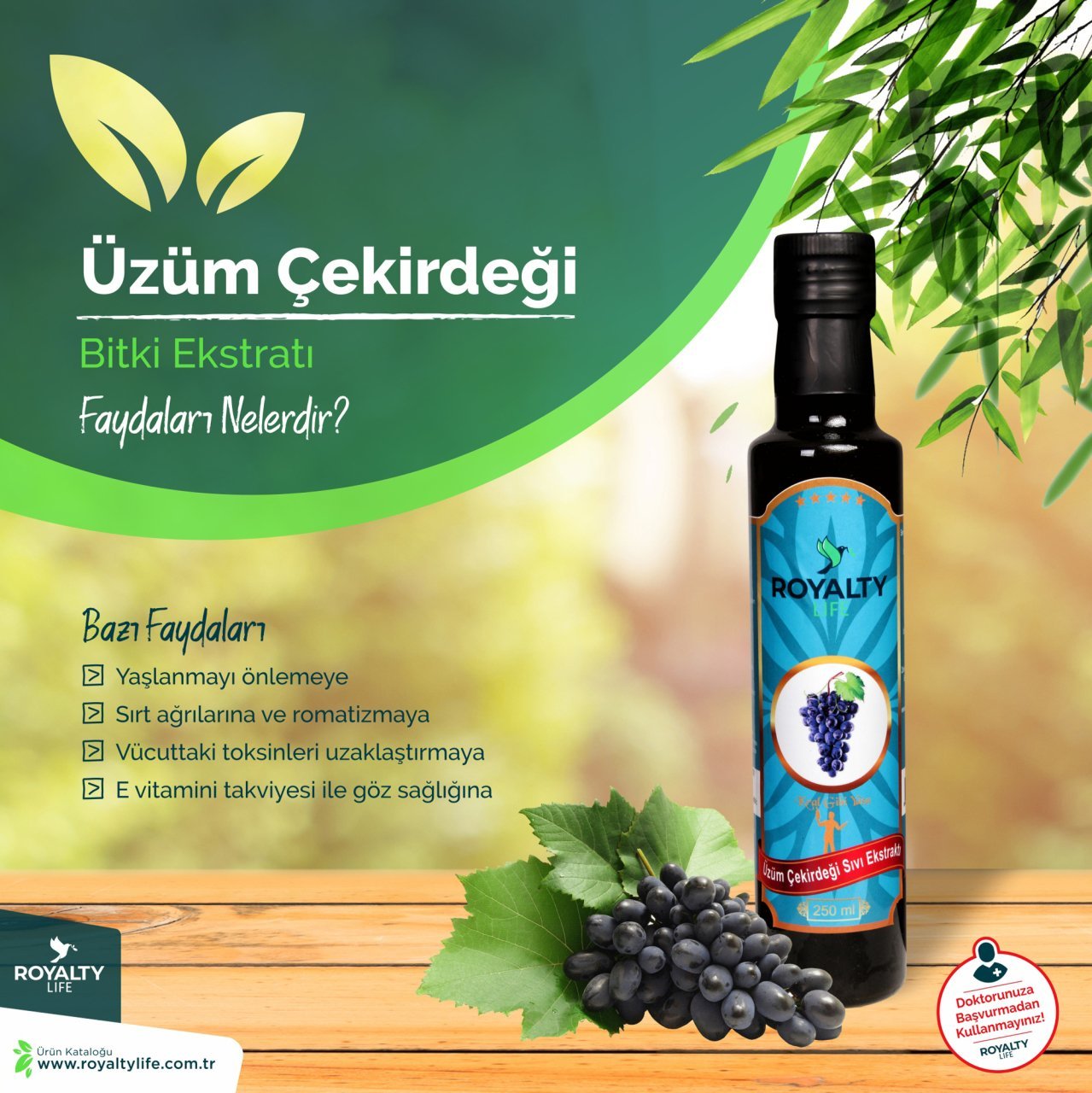 ÜZÜM ÇEKİRDEĞİ SIVI EKSTRATI 250 ML