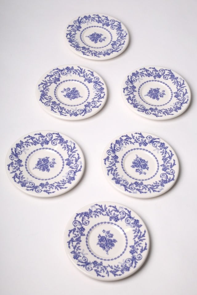 Bleu Blanc Seramik 6'lı Çay Tabağı Seti 13 cm