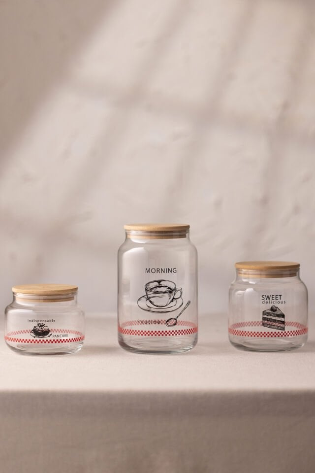 Toskana Jar 3'lü Kavanoz Seti 970 cc/ 635 cc/ 430 cc