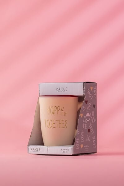 Happy Together Sloganlı Kupa Krem 325 cc