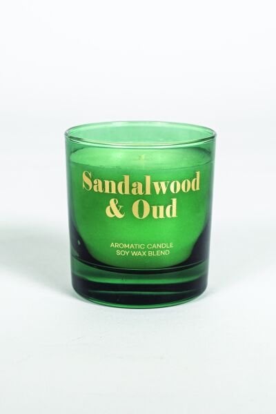 Sandalwood&Oud Kokulu Mum Yeşil 200 gr