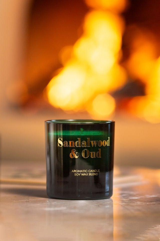 Sandalwood&Oud Kokulu Mum Yeşil 200 gr