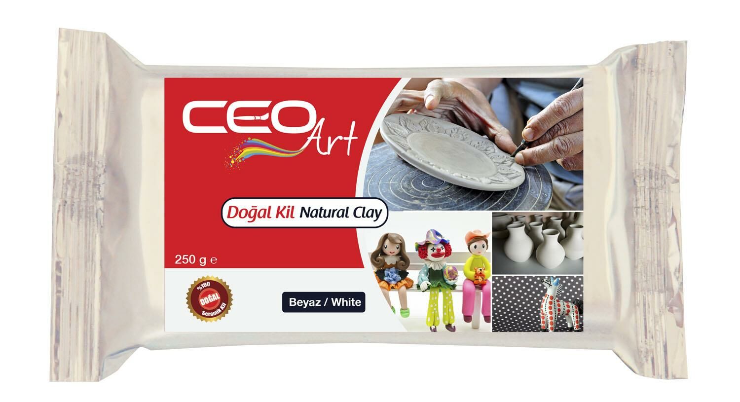 Ceoart Beyaz Doğal Kil 250 Gr