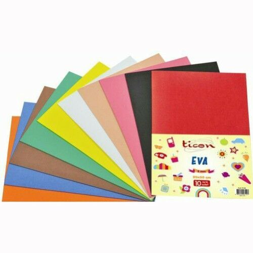 Lino Eva 20X30 Cm.10 Renk 2Mm. Yapışkanlı