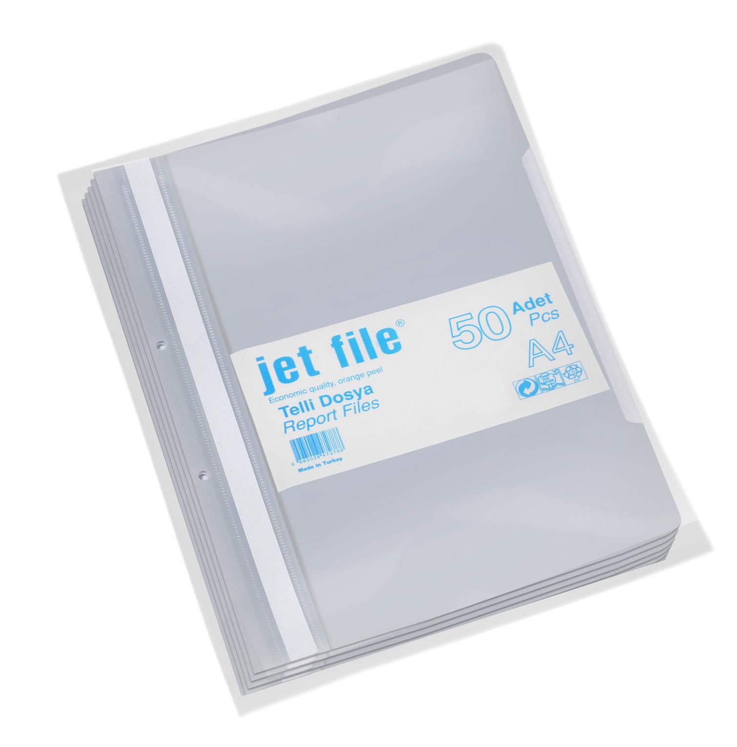 Jet File Pp Telli Dosya, A4, Gri,1000