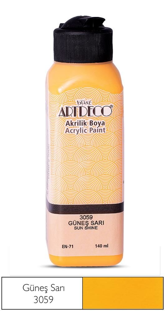 Artdeco Akrilik Boya 140Ml Gunes Sari 3059