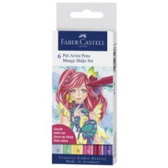 Faber-Castell 'Pitt Artist Pen Manga 6Lı Set, Shôj