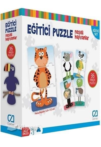 Eğitici Puzzle - Neşeli Hayvanlar