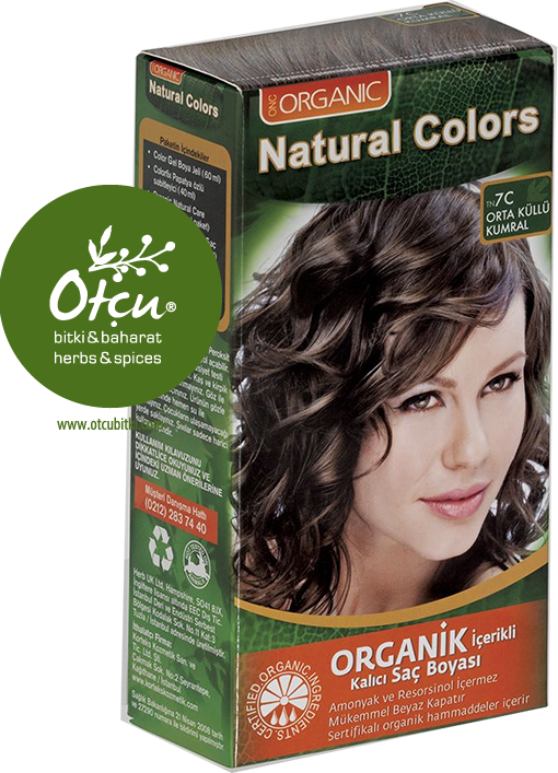 Natural Colors 7C Orta Küllü Kumral Organik Saç Boyası