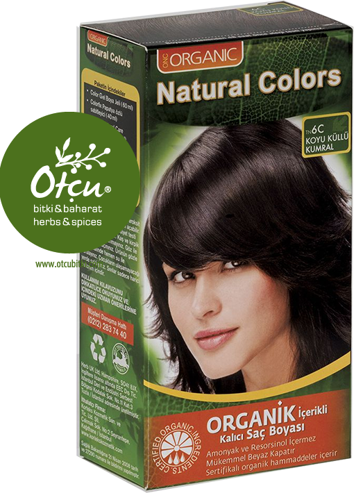 Natural Colors 6C Koyu Küllü Kumral Organik Saç Boyası