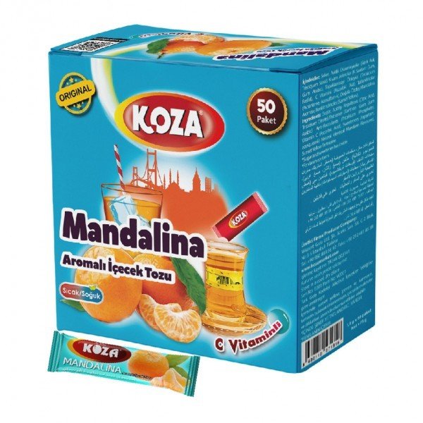 Koza Mandalina Aromalı İçecek Tozu 50 Paket