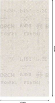 Bosch Ağ Zımpara Expert M480 115x230 mm 120 Kum (10 Adet) - 2608900763