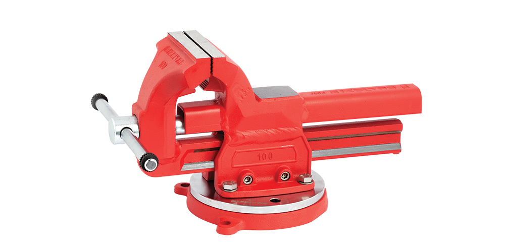 İzeltaş Dövme Çelik Mengene Döner Tabla Dahil 125 mm