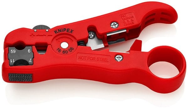 Knipex 16 60 06 COAX KABLO SIYIRMA ALETİ - KNI166006SB