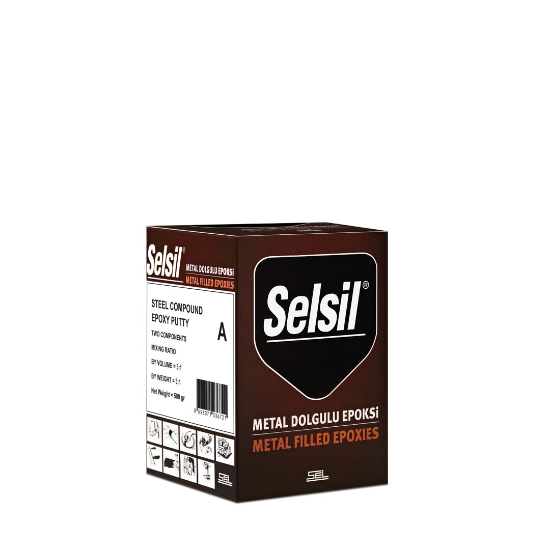 Selsil Metal Dolgulu Çelik Epoksi Macun 500 Gr  (A)