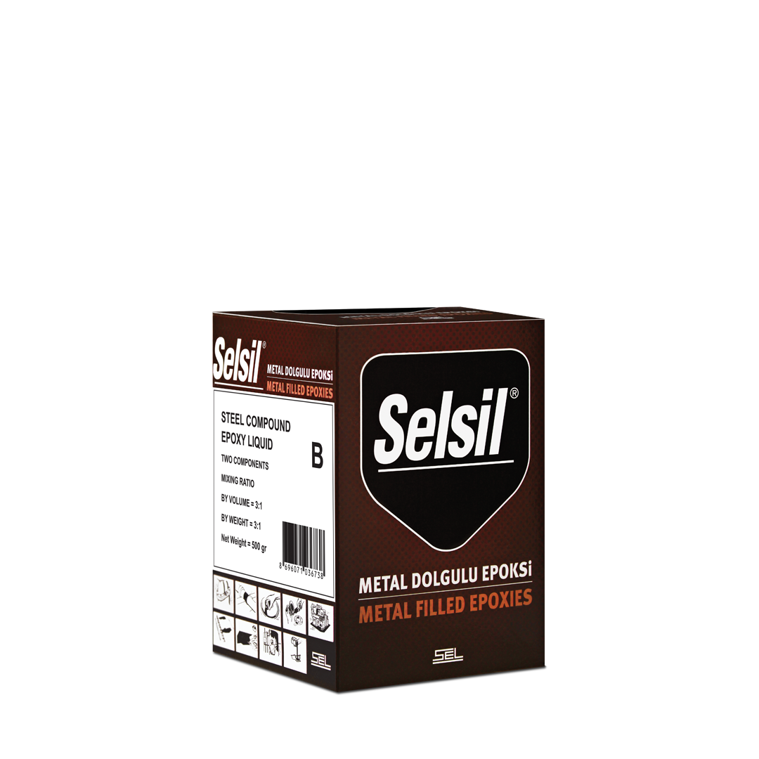 Selsil Metal Dolgulu Sıvı Epoksi Macun 500 Gr (B)