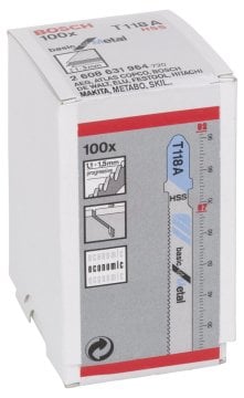 Bosch Dekupaj Testere Bıçağı Basic for Metal T 118 A 92 mm (100 Adet) - 2608631964