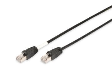 Assmann Digitus Cat 6 S-Ftp Dış Mekan Patch Kablosu, Cu, Pe Awg 27/7, Siyah Renk, 5 Mt