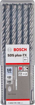 Bosch SDS Plus-7X Kırıcı Delici Uç 10,0x165 mm (30 Adet) - 2608576196