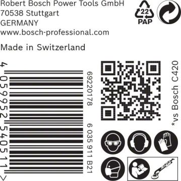 Bosch Ağ Zımpara Expert M480 Ø225 mm 400 Kum (25 Adet) Alçıpan - 2608900713