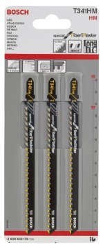 Bosch Dekupaj Testere Bıçağı Special For Fiber And Plaster T341 HM 132 mm (3 Adet) - 2608633176