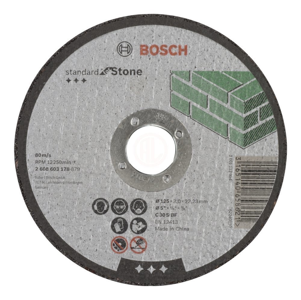 Bosch Kesme Diski Standard For Stone Düz 125x22,23x3,0 mm (C 30 S BF) - 2608603178