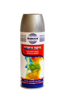 Asmaco Solvent Bazlı Akrilik Metalik Sprey Boya 400 Ml RAL 9006 Alüminyum