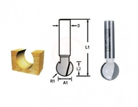 Makita Freze Ucu Silindirik Kanal Bıçağı (Çift Bıçak) 8x15,9x47,6 mm (D-48131)