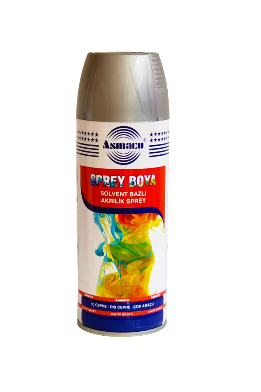 Asmaco Solvent Bazlı Akrilik Metalik Sprey Boya 400 Ml Altın Yaldız