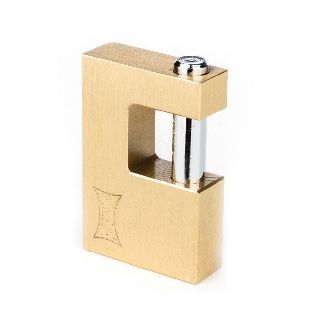 Kale Yatay Pirinç Asma Kilit Sarı 80 mm - KD001/50-280