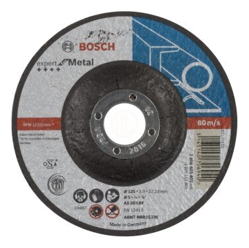Bosch Metal Kesme Diski Expert For Metal Bombeli 125x22,23x3,0 mm (A 30 S BF) - 2608603402